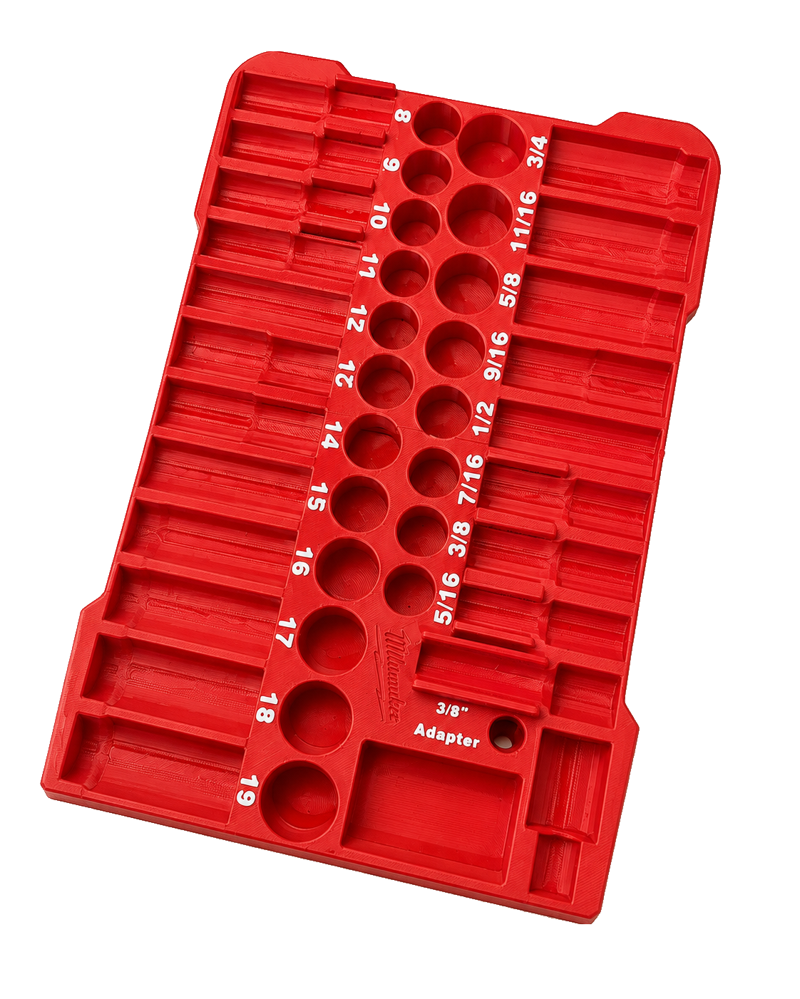 3/8 Impact Socket PACKOUT Insert — Red insert on a white background — photo 4