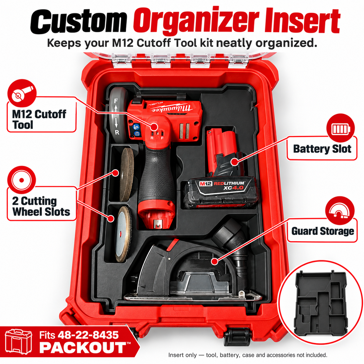 M12 Cutoff Tool PACKOUT Insert — photo 8