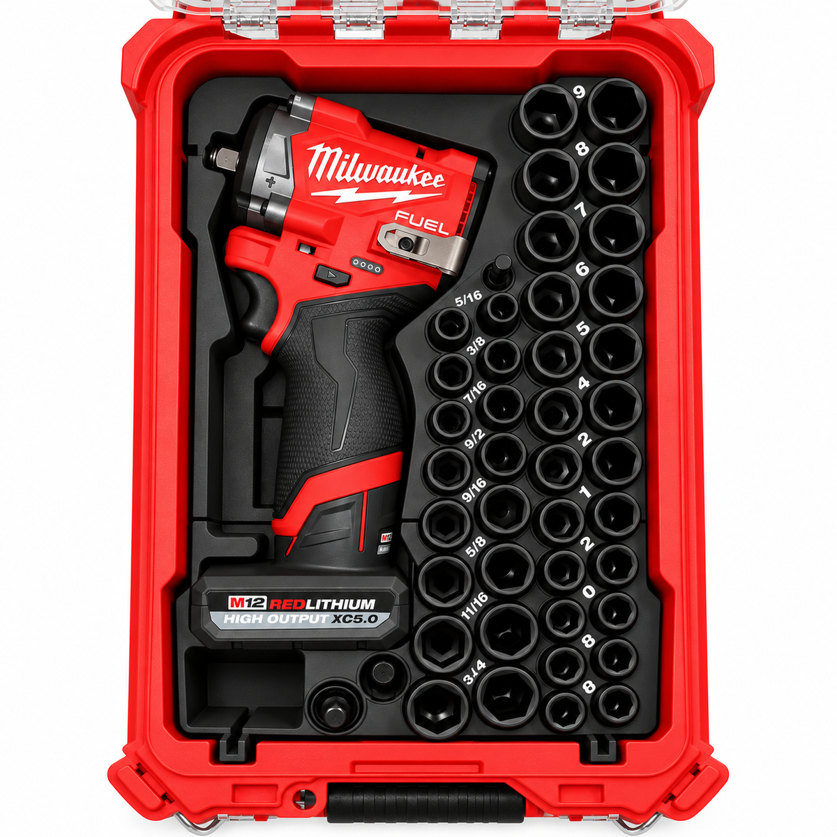 M12 Impact Wrench and Socket PACKOUT Insert — photo 1