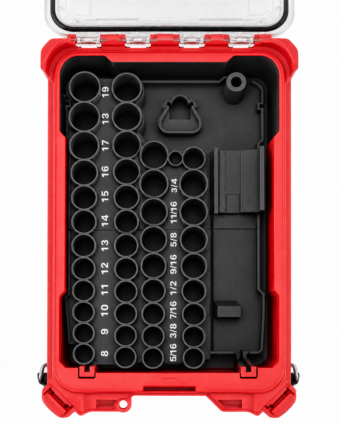M12 Ratchet and 43-Piece Socket PACKOUT Insert — Black color variant