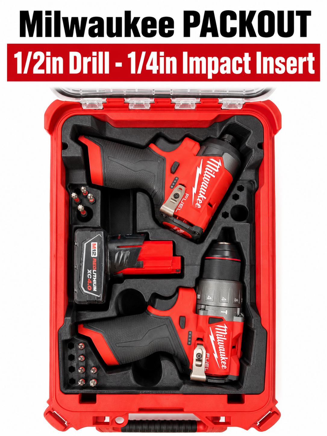 Milwaukee Drill and Impact PACKOUT Insert — photo 1