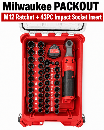 M12 Ratchet and 43-Piece Socket PACKOUT Insert — photo 3