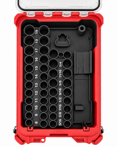 M12 Ratchet and 43-Piece Socket PACKOUT Insert — Black color variant